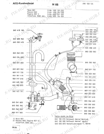 Взрыв-схема посудомоечной машины Aeg LAVNOVA 803 - Схема узла Section10